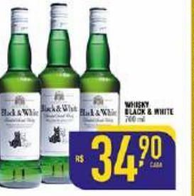 Mercantil Rodrigues Whisky black & white 700ml oferta