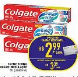 Mercantil Rodrigues Creme dental colgate 90g oferta