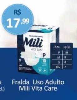 Drogarias Farmagnus Fralda uso adulto mili vita care oferta