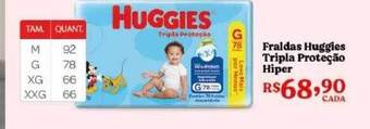 Drogarias Farmagnus Fraldas huggies tripla proteção hiper oferta
