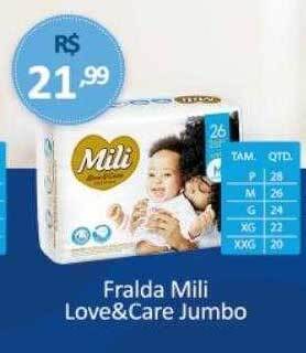 Drogarias Farmagnus Fralda mili love&care jumbo oferta