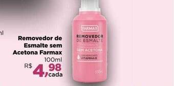 Farmácias Nissei Removedor de esmalte sem acetona farmax oferta