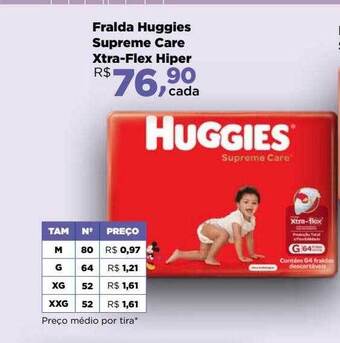 Farmácias Nissei Fralda huggies supreme care xtra-flex hiper oferta