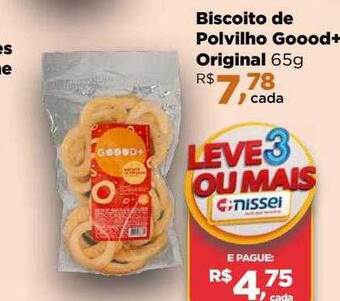 Farmácias Nissei Biscoito de polvilho goood+ original oferta