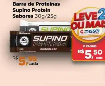 Barra de proteínas supino protein sabores