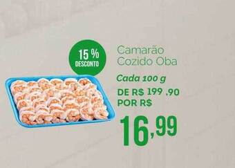 Oba Hortifruti Camarão cozido oba 15% desconto oferta
