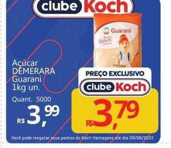 Supermercados Koch Açúcar demerara guarani oferta
