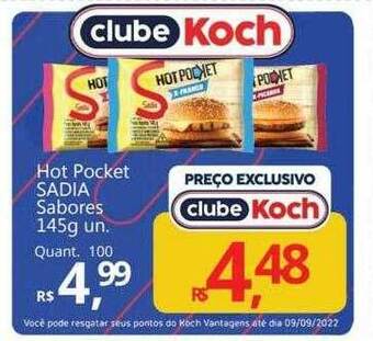 Supermercados Koch Hot pocket sadia sabores oferta