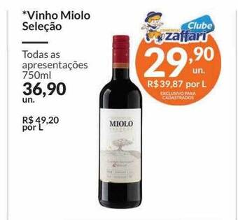 Zaffari Vinho miolo seleção oferta