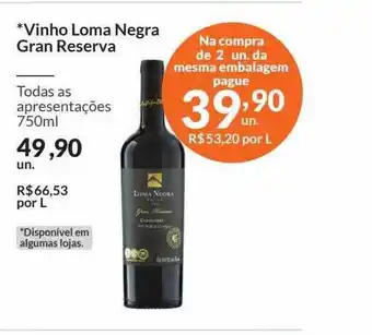 Zaffari Vinho loma negra gran reserva oferta