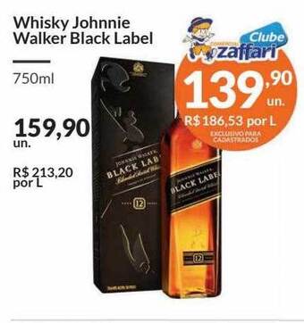 Zaffari Whisky johnnie walker black label oferta