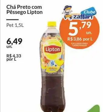Chá preto com pêssego lipton