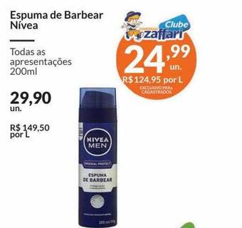 Zaffari Espuma de barbear nívea oferta