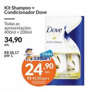 Zaffari Kit shampoo + condicionador dove oferta
