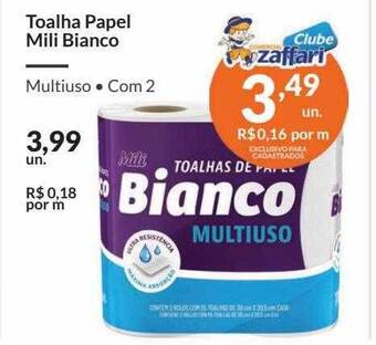 Toalha papel mili bianco
