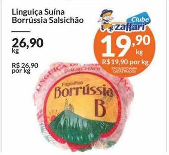 Zaffari Linguiça suína borrússia salsichão oferta