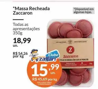 Zaffari Massa recheada zaccaron oferta