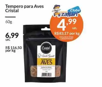 Tempero para aves cristal
