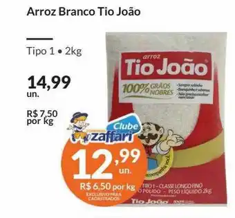 Zaffari Arroz branco tio joão oferta