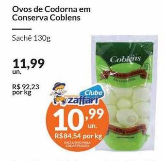 Zaffari Ovos de codorna em conserva coblens oferta