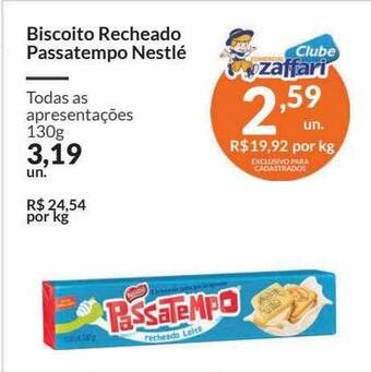 Zaffari Biscoito recheado passatempo nestlé oferta