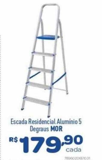 Comjol Escada residencial aluminio 5 degraus mor oferta