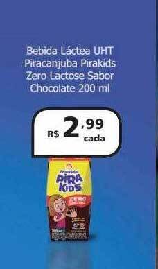 Drogasmil Bebida láctea uht piracanjuba pirakids zero lactose sabor chocolate oferta