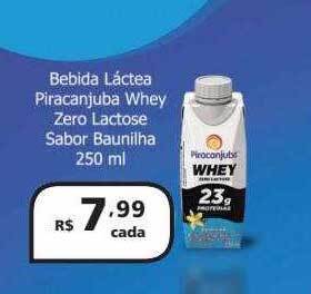 Drogasmil Bebida láctea piracanjuba whey zero lactose sabor baunilha oferta