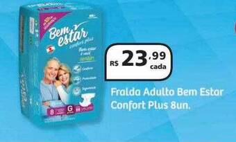 Drogasmil Fralda adulto bem estar confort plus oferta