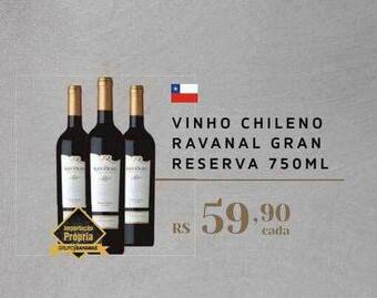 Empório Bahamas Vinho chileno ravanal gran reserva oferta