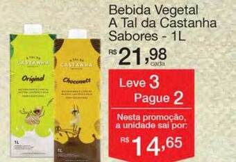 Mambo Bebida vegetal a tal da castanha sabores oferta