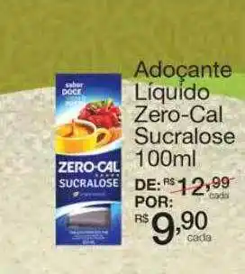 Adoçante líquido zero-cal sucralose