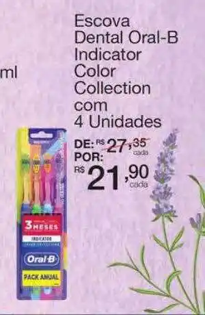 Escova dental oral-b indicator color collection com 4