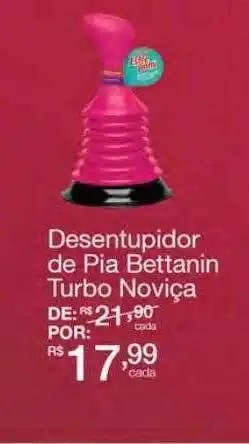Desentupidor de pia bettanin turbo noviça