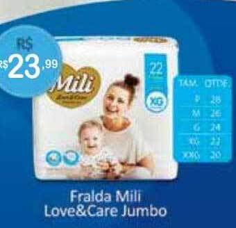 Fralda mili love & care jumbo