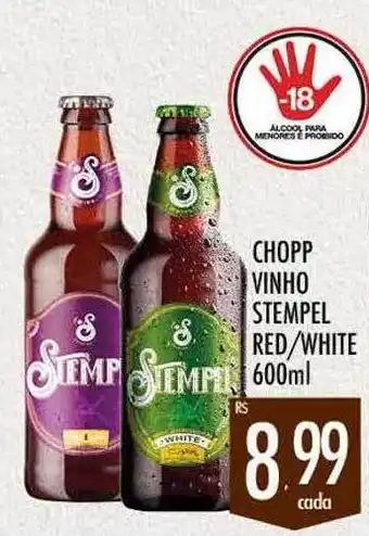 Supermercados Avenida Chopp vinho stempel red white oferta