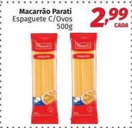 Supermercados Cidade Canção Macarrão parati espaguete c ovos oferta