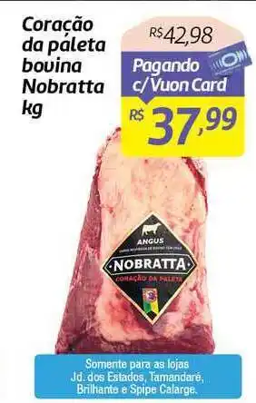 Comper Coração De Paleta Bovina Nobratta 1kg oferta
