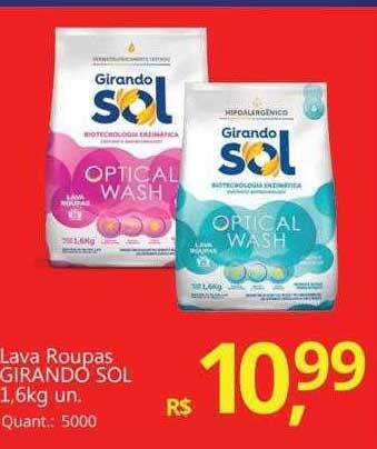 Supermercados Koch Lava roupas girando sol oferta
