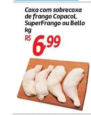 Comper Coxa Com Sobrecoxa De Frango Copacol Superfrango Ou Bello 1kg oferta