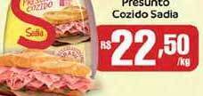 Supermercados Mundial Presunto Cozido Sadia 1kg oferta