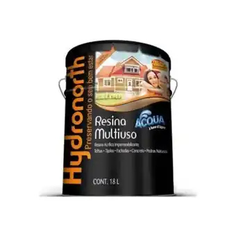 Resina acrilica multiuso acqua 18l incolor hydronorth