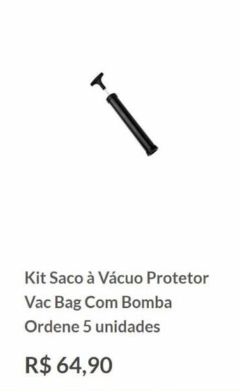 Multicoisas Kit Saco a Vacuo Protetor Vac Bag com Boba Ordene 5 Unidades oferta