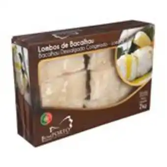 Lombo de bacalhau congelado bom porto caixa 2kg