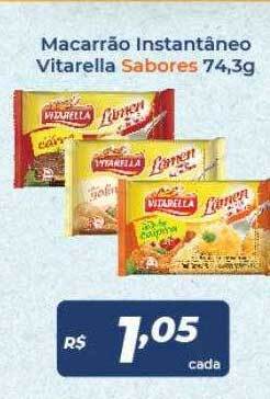 Atakarejo Macarrão instantâneo vitarella sabores oferta