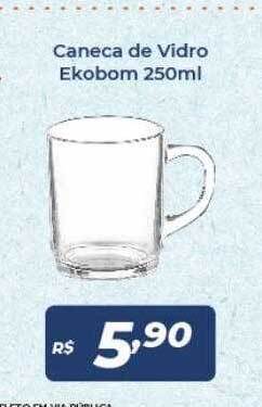 Atakarejo Caneca de vidro ekobom oferta