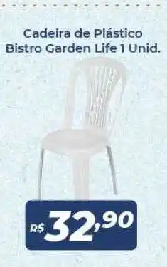 Atakarejo Cadeira de plástico bistro garden life oferta