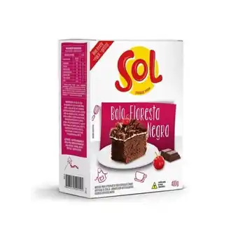 Mistura para bolo sabor floresta negra sol 400g