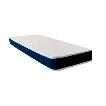 Colchão solteiro 96 larg espuma d28 guldi duplo conforto (12x96x203) azul e branco