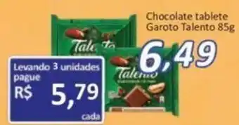 Chocolate tablete Garoto talento 85g